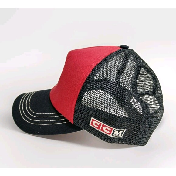 Vintage Chicago Blackhawks Trucker Snapback Hat Cap CCM NHL Mesh Back Y2K - Picture 2 of 7